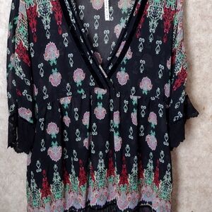 Uncle Frank Boho Dress Tunic Top, S